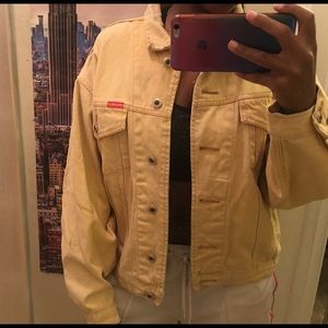 Yellow jean jacket